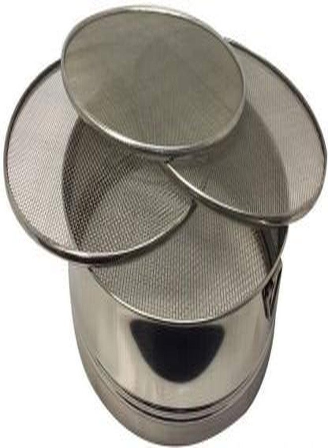 Elexiq Stainless Steel Interchangeable sieves Last Long 4 in 1 Food Strainers (Atta Chalni), Maida Sieves, Wheat Sieves, Rice Sieves, Cake Sugar Baking Kitchen Tools Sieve 8'' Chalni with 4 Nets. - Image 5